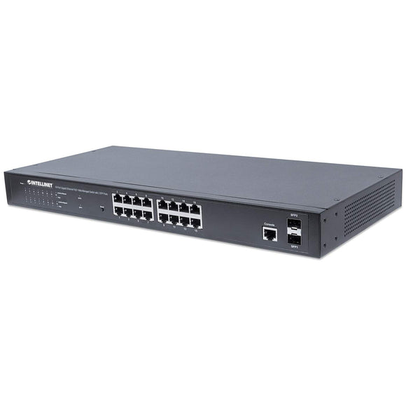 16-Portowy Zarządzalny Przełącznik Gigabit Ethernet PoE+ z 2 Slotami SFP Image 1