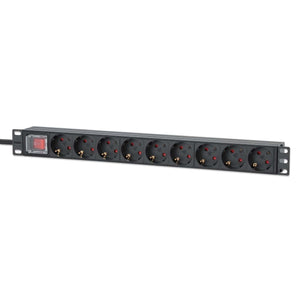 Listwa zasilająca Rack 19" 1U 9 gniazd Image 1
