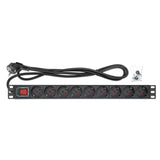 Listwa zasilająca Rack 19" 1U 9 gniazd Image 6