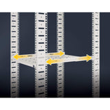 Półka 1U z regulacją głębokości od 350 do 550 mm do szaf Rack 19" 600 mm, szara Image 5