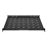 Półka 1U z regulacją głębokości od 550 do 750 mm do szaf Rack 19" 800 mm, czarna Image 4