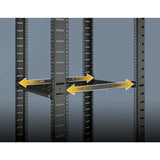 Półka 1U z regulacją głębokości od 550 do 750 mm do szaf Rack 19" 800 mm, czarna Image 5