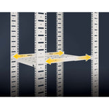 Półka 1U z regulacją głębokości od 550 do 750 mm do szaf Rack 19" 800 mm, szara Image 5