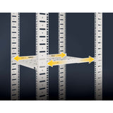 Półka 1U z regulacją głębokości od 750 do 950 mm do szaf Rack 19"1000 mm, szara Image 5
