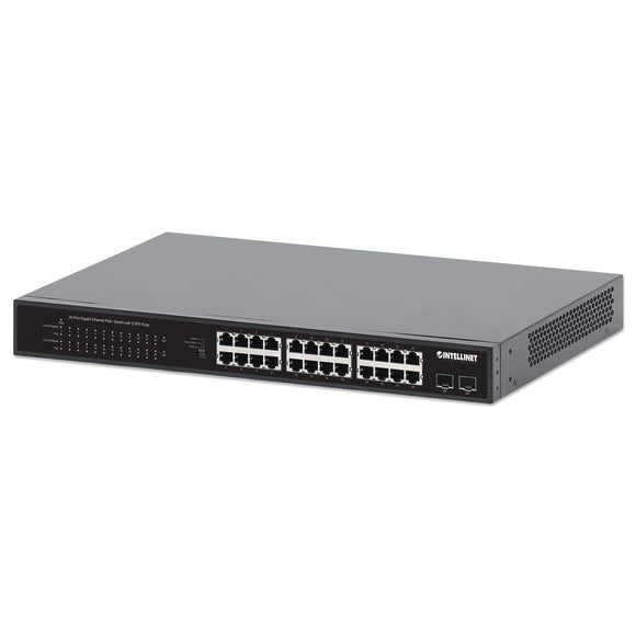 24-portowy Przełącznik Gigabit Ethernet PoE+ z 2 portami SFP Image 1