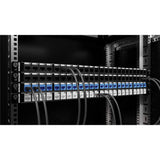 Patch panel otwarty, 24 sloty na moduły Keystone, ekranowany, 0,5U, z tacką na przewody Image 7