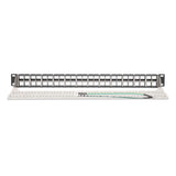 Patch panel otwarty, 48 slotów na moduły Keystone, ekranowany, 1U, z tacką na przewody Image 4