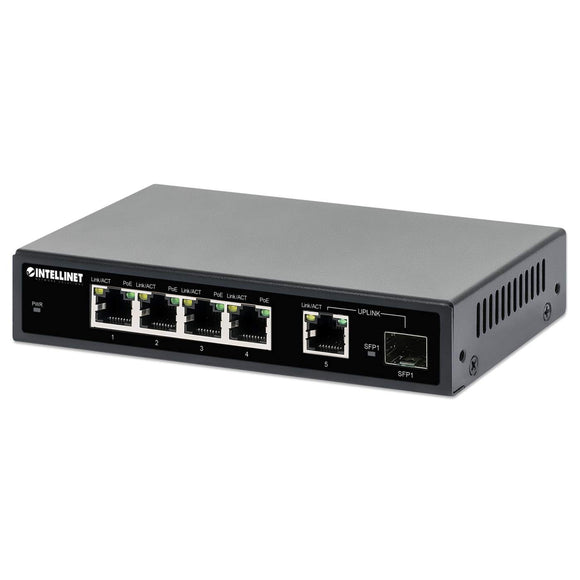 5-portowy przełącznik Gigabit Ethernet PoE+ z portem SFP Image 1