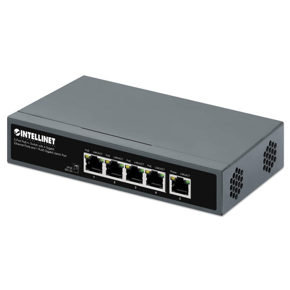 5-portowy przełącznik PoE++ z 4 portami Gigabit Ethernet i 1 portem Uplink RJ45 Gigabit Image 1