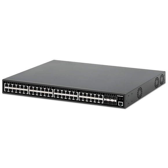 48-portowy zarządzalny przełącznik Gigabit Ethernet PoE+ warstwy 2+ z 6 portami SFP+ 10G uplink Image 1
