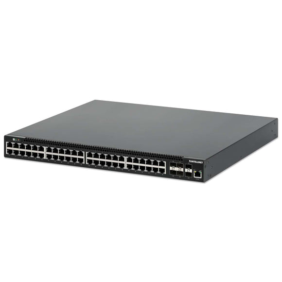 54-portowy zarządzany przełącznik PoE+ L3 z 48 portami Gigabit Ethernet i 6 slotami SFP+ Uplink Image 1