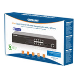 8-Portowy Zarządzalny Przełącznik Gigabit Ethernet PoE+ z 2 Slotami SFP Packaging Image 2