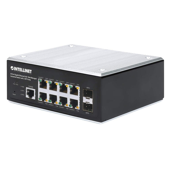 8-Portowy Przemysłowy Zarządzalny Przełącznik Gigabit Ethernet PoE+ z 2 Portami SFP Image 1