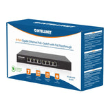 8-portowy Przełącznik Gigabit Ethernet PoE+ z funkcją PoE Passthrough Packaging Image 2